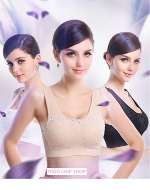 Áo thể thao gom ngực ren thun cực đẹp hàng thái QA206 3 màu