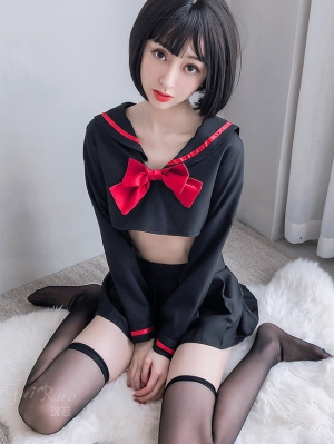 Cosplay nữ sinh gợi cảm DN549-đen