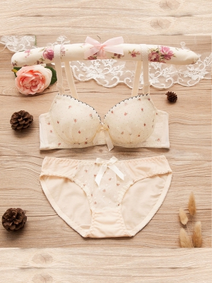 Bộ đồ lót ren nữ sinh phong cách nhật bản DOL60-Vàng
