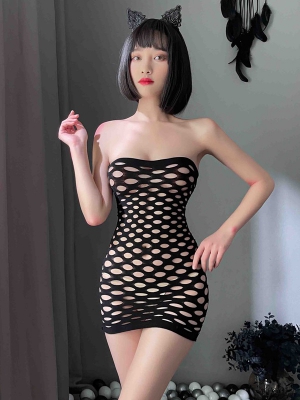 Bodystocking dạng đầm ngủ ống quyến rũ gợi cảm DN643